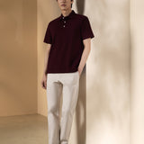 Waffle Knit Relax Fit Polo Tee