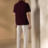 Waffle Knit Relax Fit Polo Tee