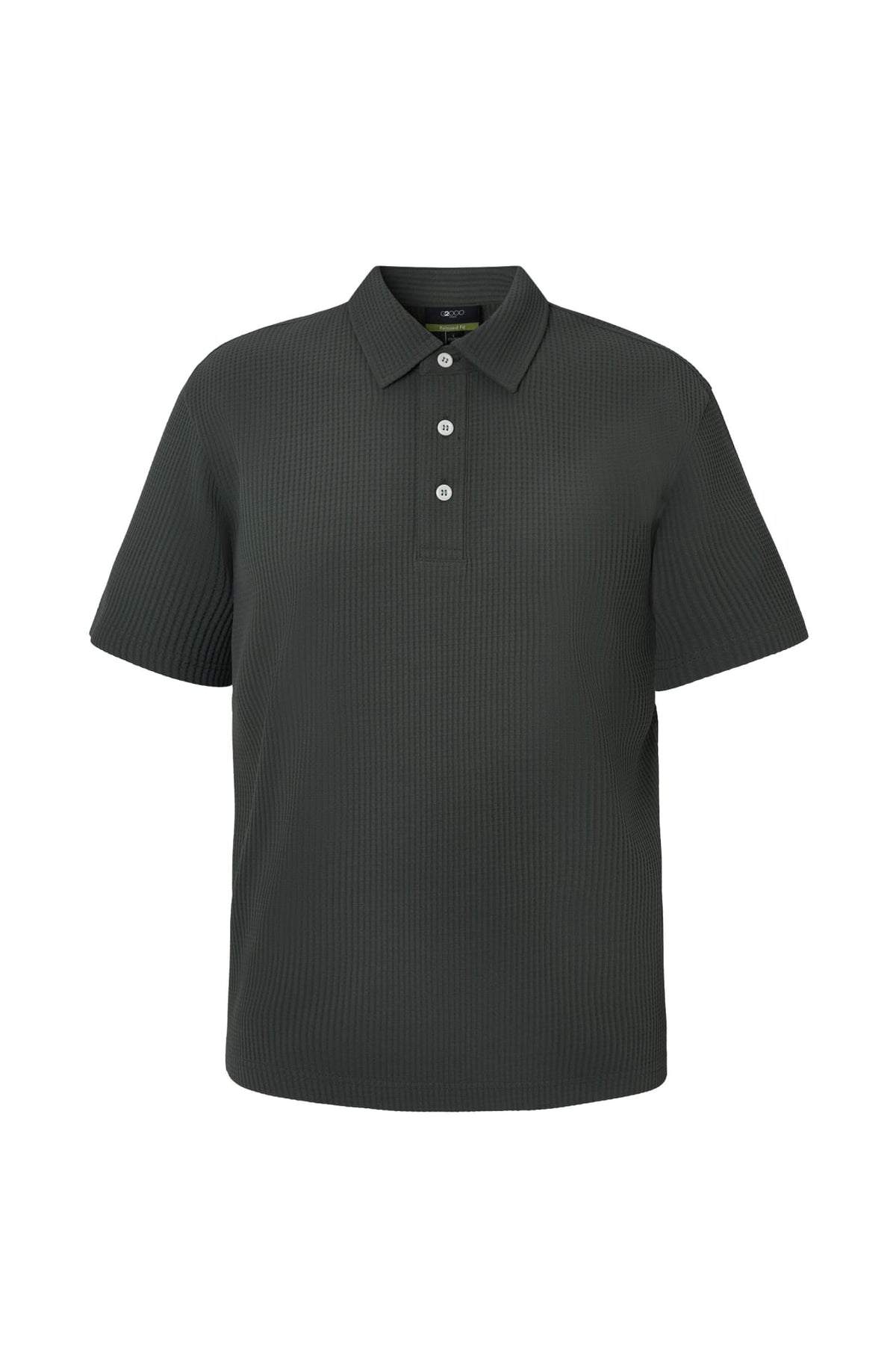 Waffle Knit Relax Fit Polo Tee