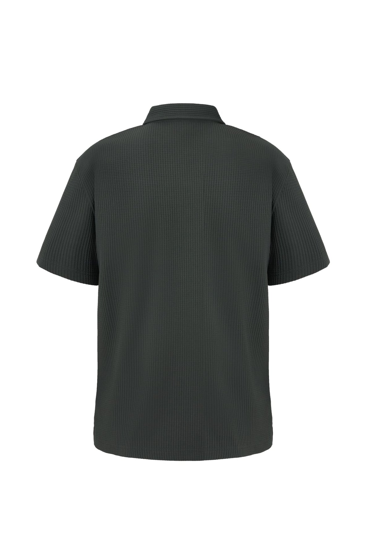 Waffle Knit Relax Fit Polo Tee