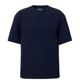 Waffle Knit Oversize Fit Mock Neck Tee