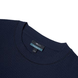 Waffle Knit Oversize Fit Mock Neck Tee