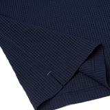Waffle Knit Oversize Fit Mock Neck Tee
