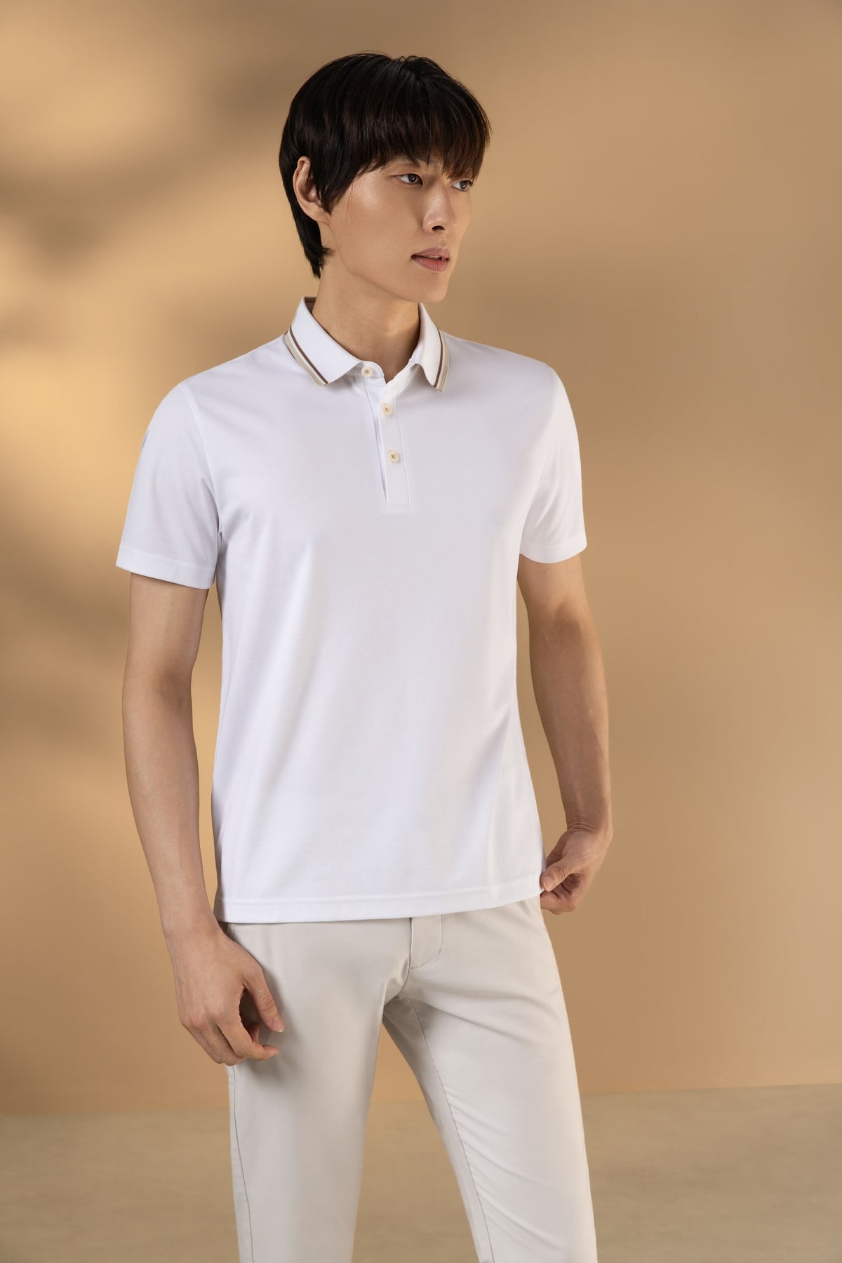 Mercerized Cotton Pique Comfort Fit Polo Tee