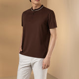 Mercerized Cotton Pique Comfort Fit Stand Collar Polo Tee