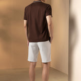 Mercerized Cotton Pique Comfort Fit Stand Collar Polo Tee