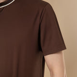 Mercerized Cotton Pique Comfort Fit Stand Collar Polo Tee