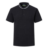 Mercerized Cotton Pique Comfort Fit Stand Collar Polo Tee