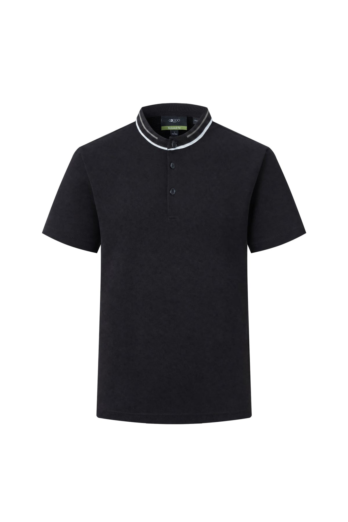 Mercerized Cotton Pique Comfort Fit Stand Collar Polo Tee