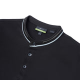 Mercerized Cotton Pique Comfort Fit Stand Collar Polo Tee