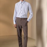Three Proof Finish Plain Weave Smart Fit Suit Pants with Hidden Elastic Waistband