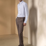 Three Proof Finish Plain Weave Smart Fit Suit Pants with Hidden Elastic Waistband