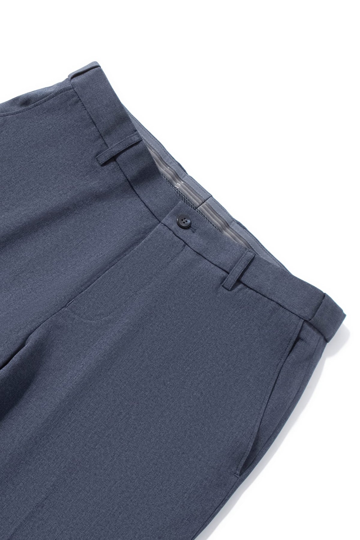 Three Proof Finish Plain Weave Smart Fit Suit Pants with Hidden Elastic Waistband