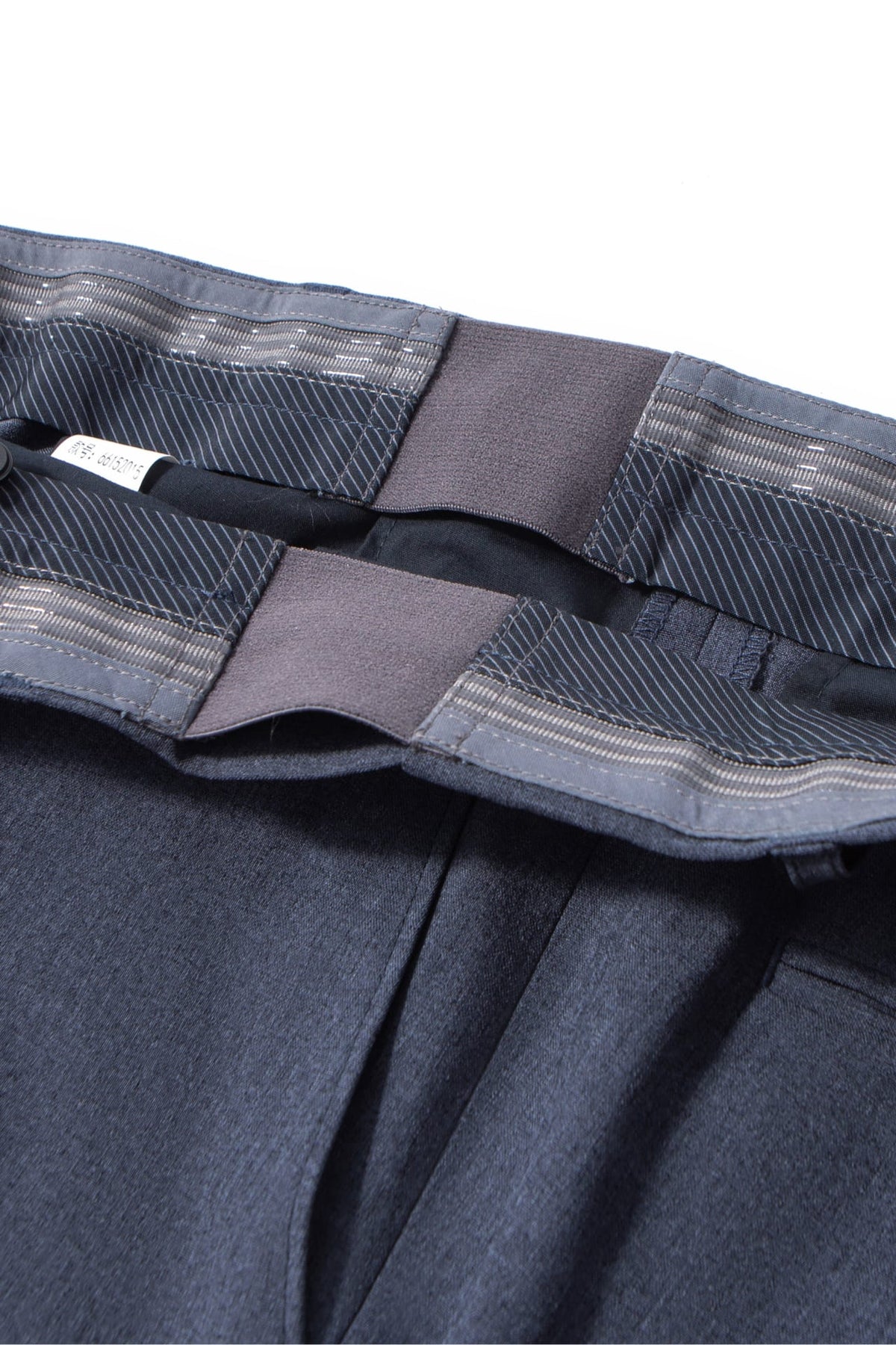 Three Proof Finish Plain Weave Smart Fit Suit Pants with Hidden Elastic Waistband
