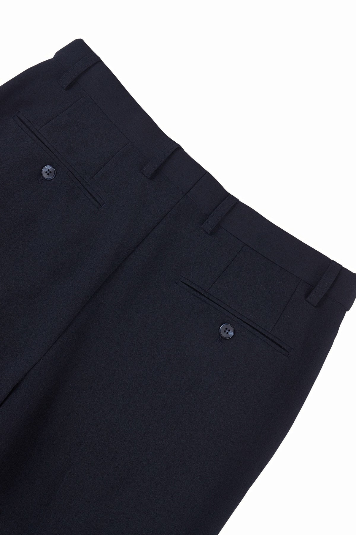 Three Proof Finish Plain Weave Smart Fit Suit Pants with Hidden Elastic Waistband