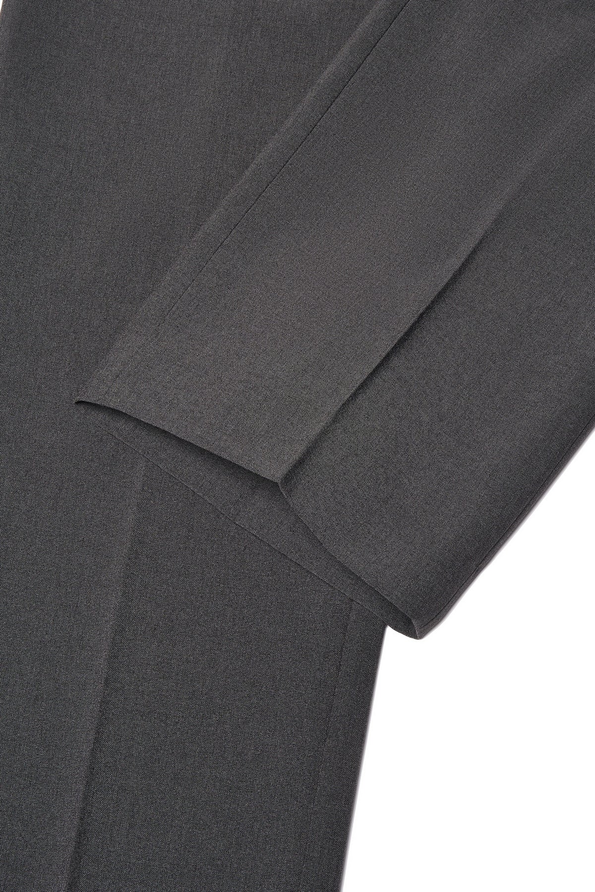 Three Proof Finish Plain Weave Smart Fit Suit Pants with Hidden Elastic Waistband