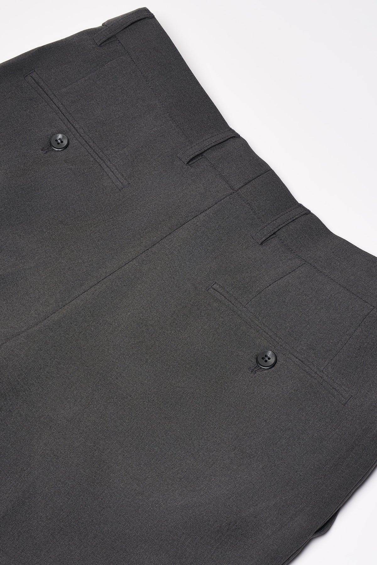 Three Proof Finish Plain Weave Smart Fit Suit Pants with Hidden Elastic Waistband