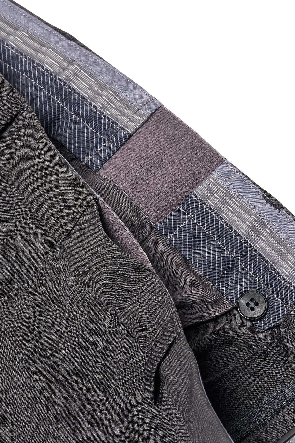Three Proof Finish Plain Weave Smart Fit Suit Pants with Hidden Elastic Waistband