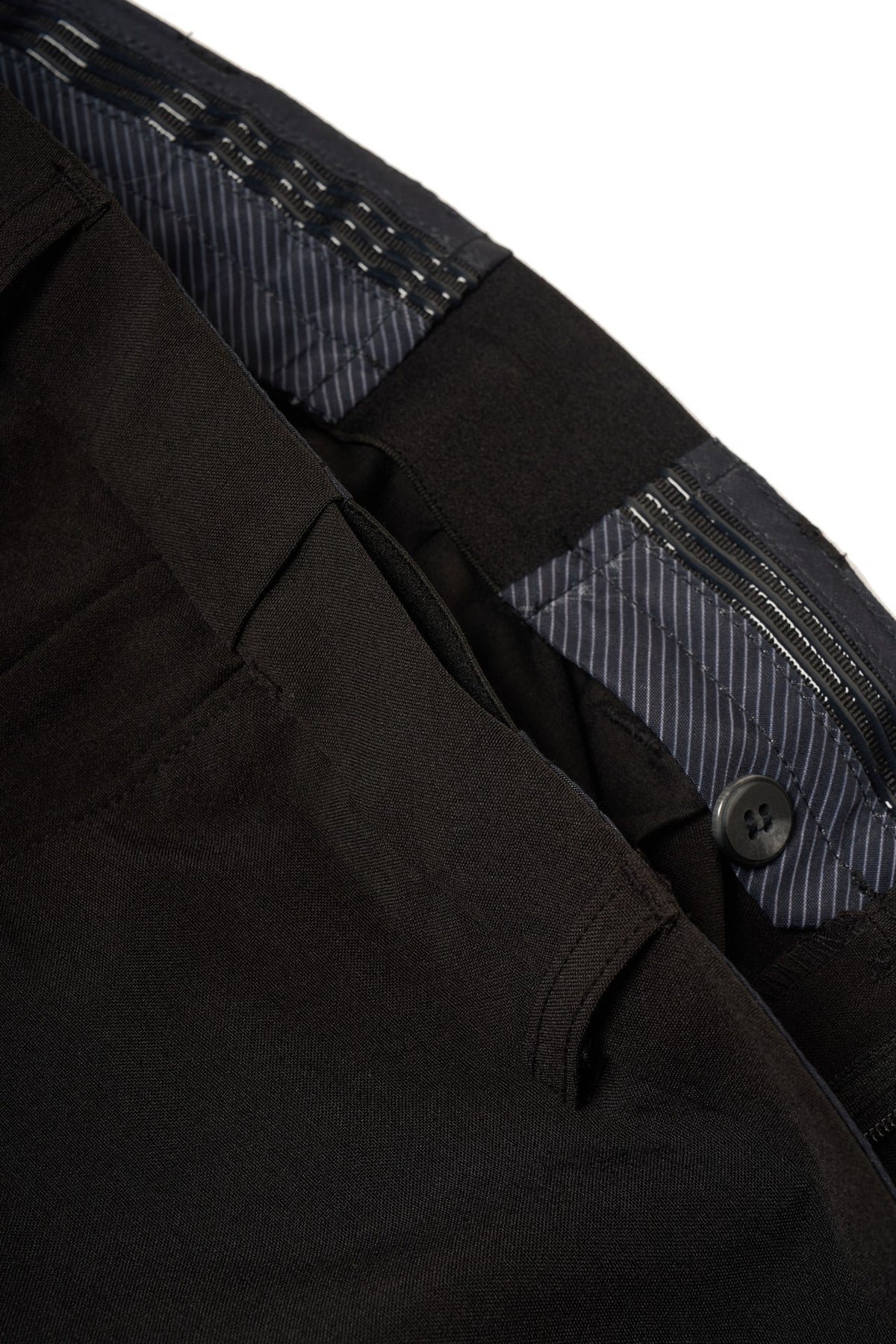 Three Proof Finish Plain Weave Smart Fit Suit Pants with Hidden Elastic Waistband