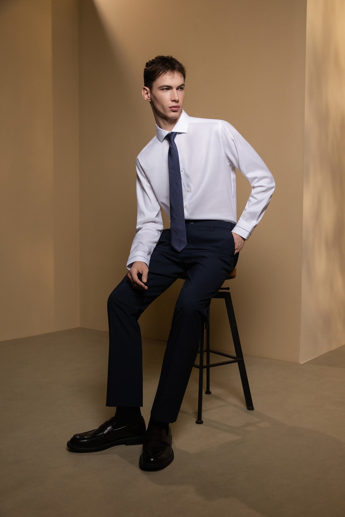 Multi-Way Stretch Anti-Bacterial Plain Weave Regular Fit Suit Pants