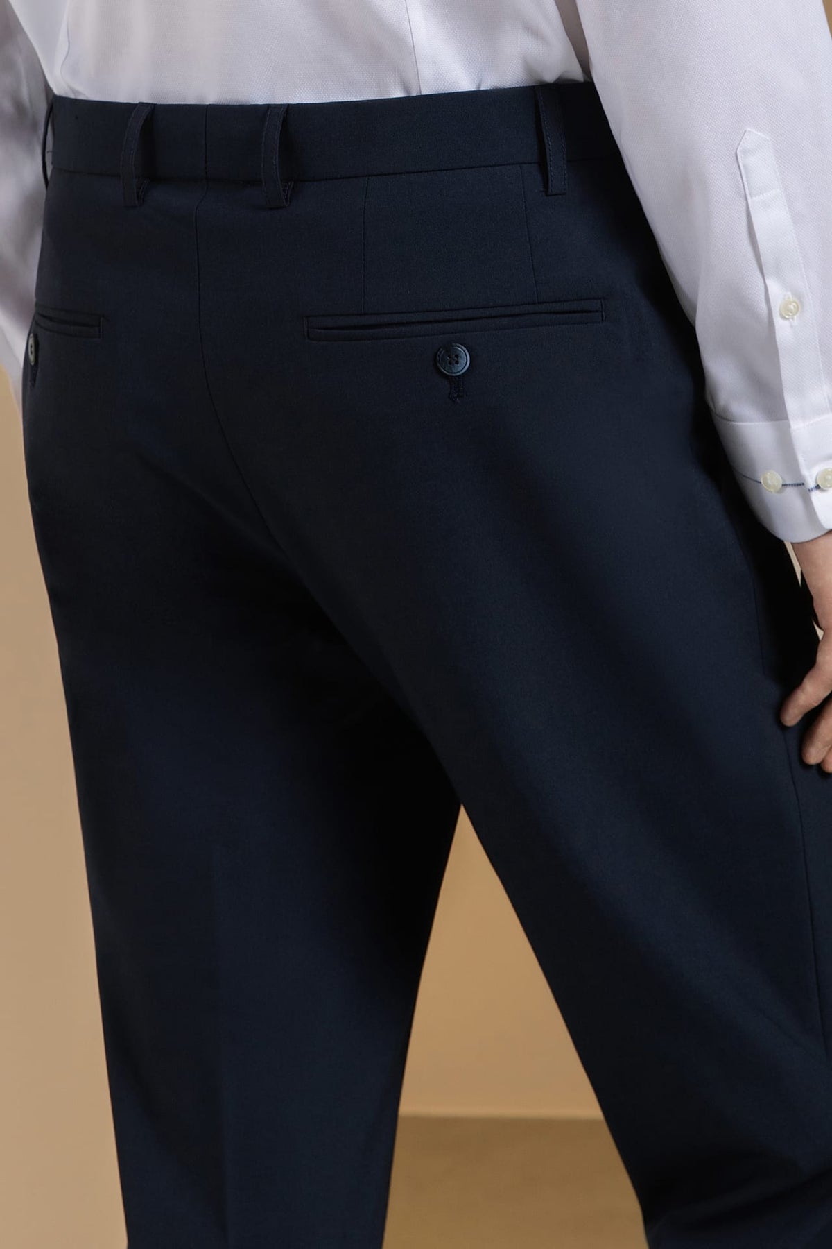 Multi-Way Stretch Anti-Bacterial Plain Weave Regular Fit Suit Pants