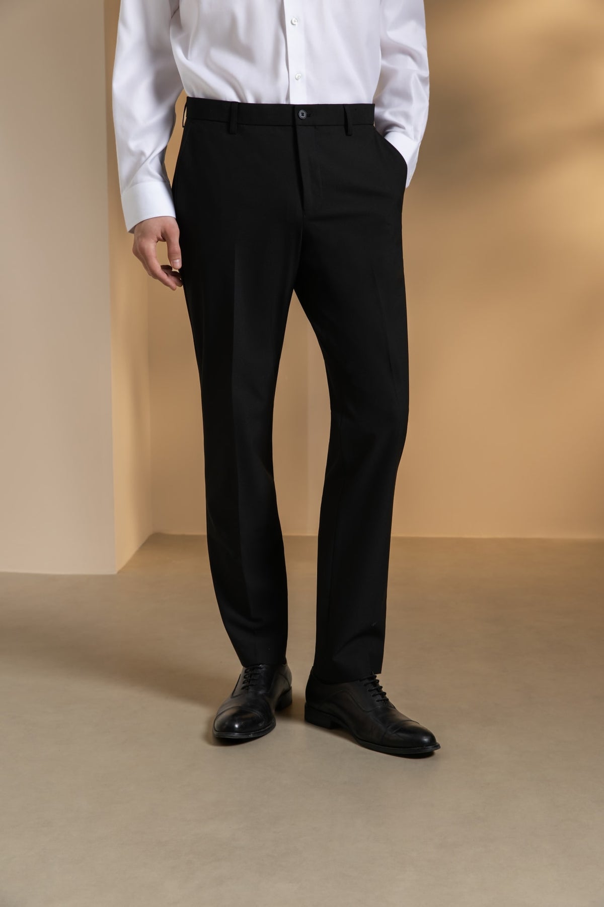 Multi-Way Stretch Anti-Bacterial Plain Weave Regular Fit Suit Pants