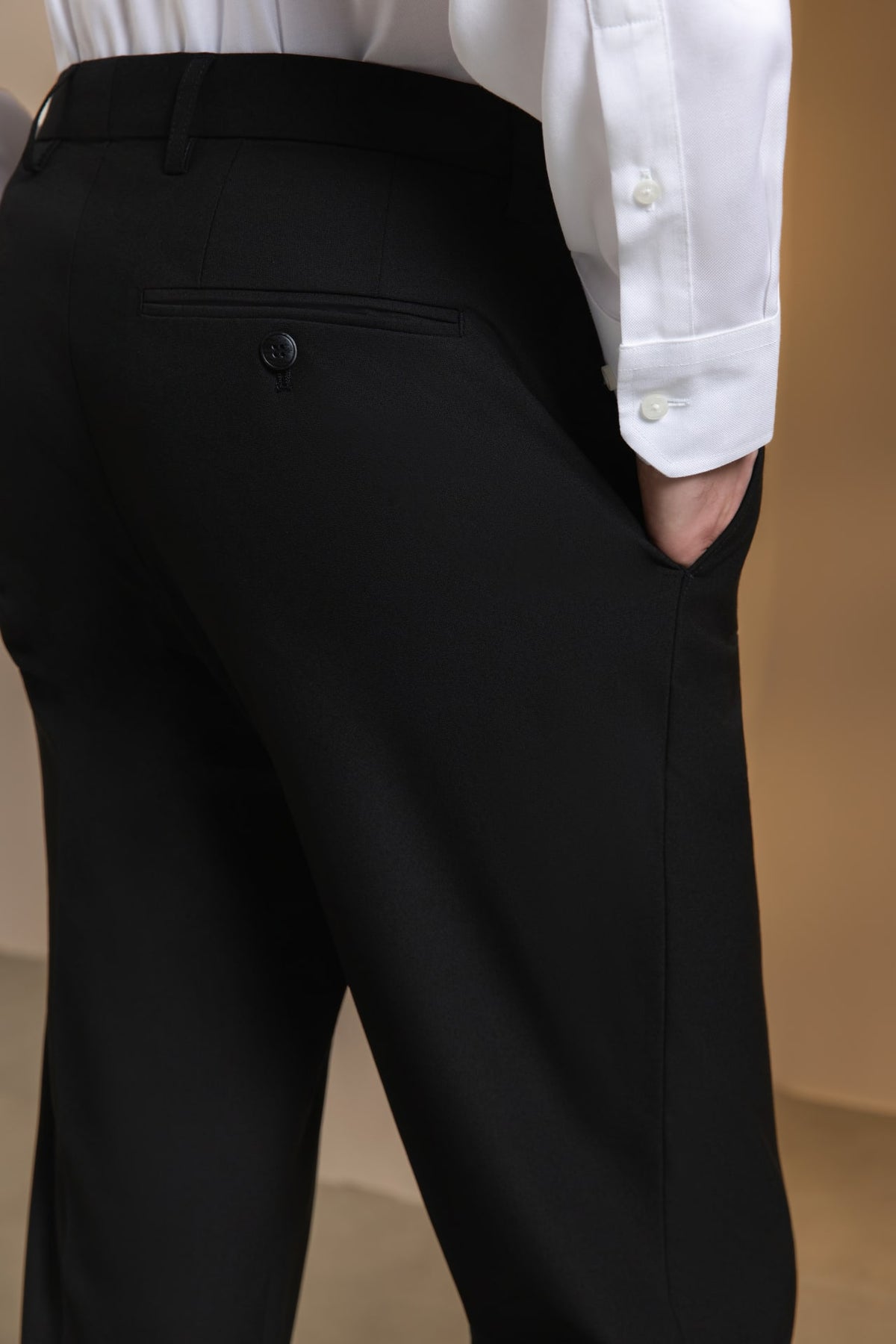 Multi-Way Stretch Anti-Bacterial Plain Weave Regular Fit Suit Pants
