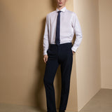Multi-Way Stretch Anti-Bacterial Plain Weave Smart Fit Suit Pants with Hidden Elastic Waistband