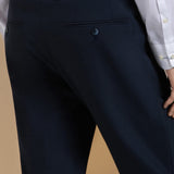 Multi-Way Stretch Anti-Bacterial Plain Weave Smart Fit Suit Pants with Hidden Elastic Waistband