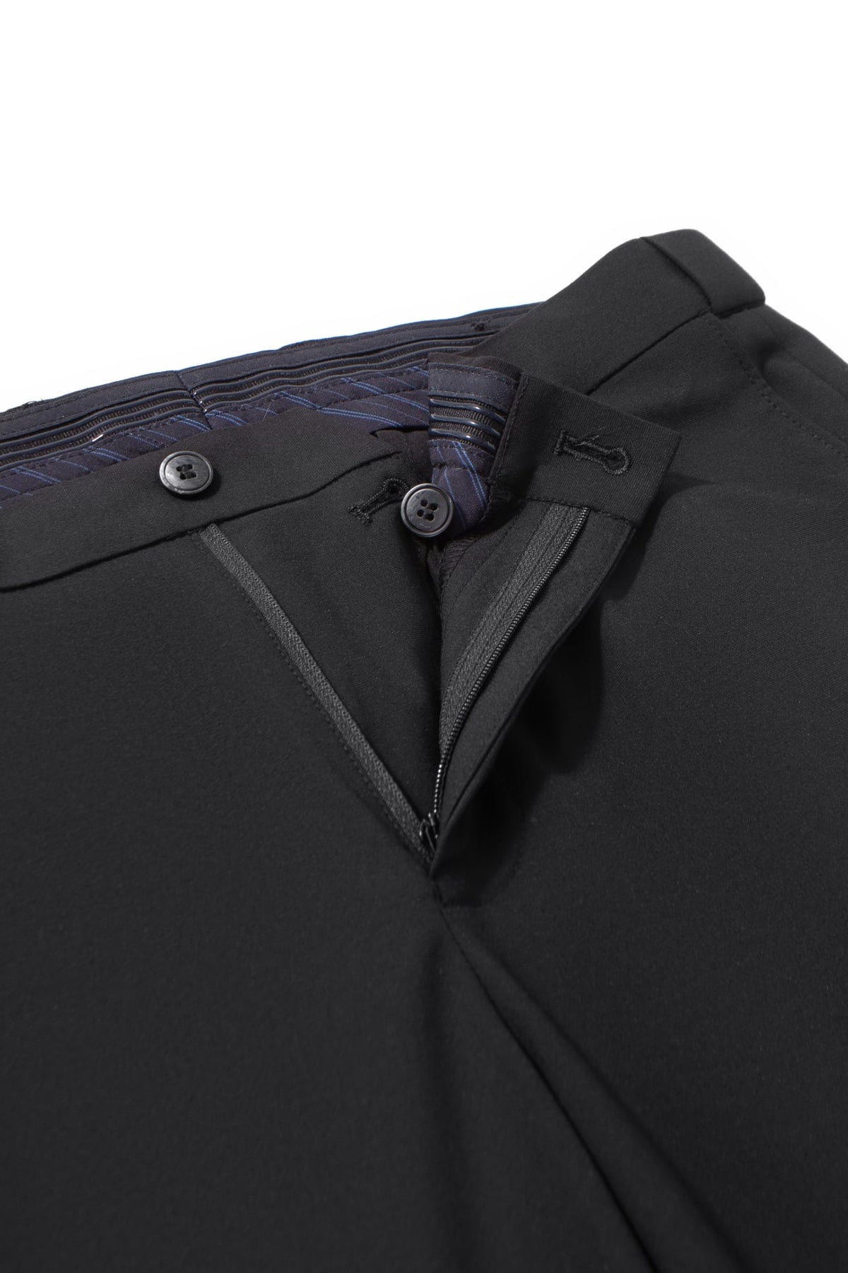 Multi-Way Stretch Anti-Bacterial Plain Weave Smart Fit Suit Pants with Hidden Elastic Waistband