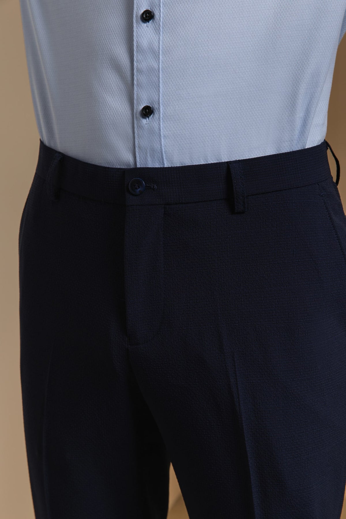 Seersucker Slim Fit Suit Pants