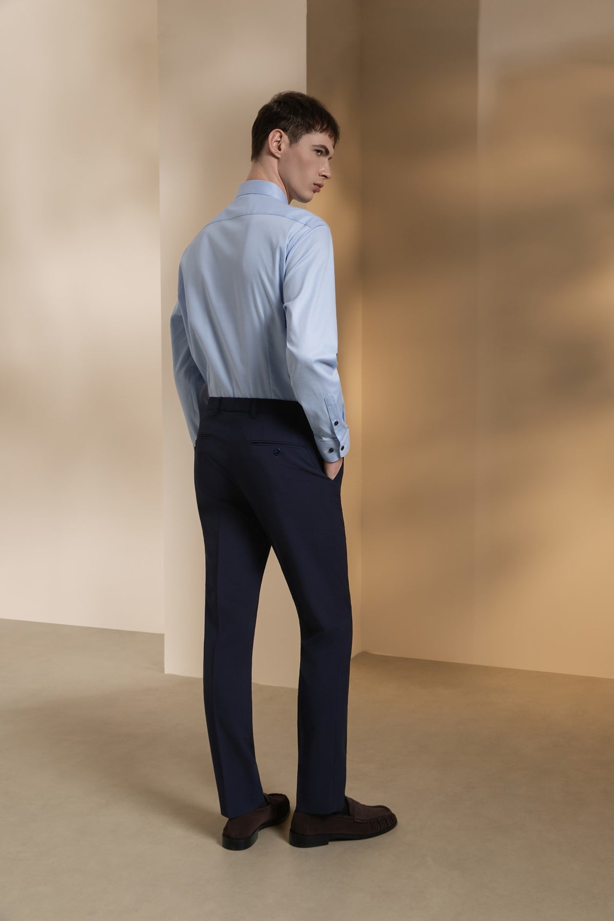 Seersucker Slim Fit Suit Pants