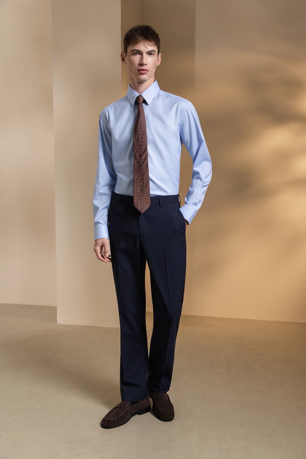 Quick Dry Wicking Texture Regular Fit Suit Pants