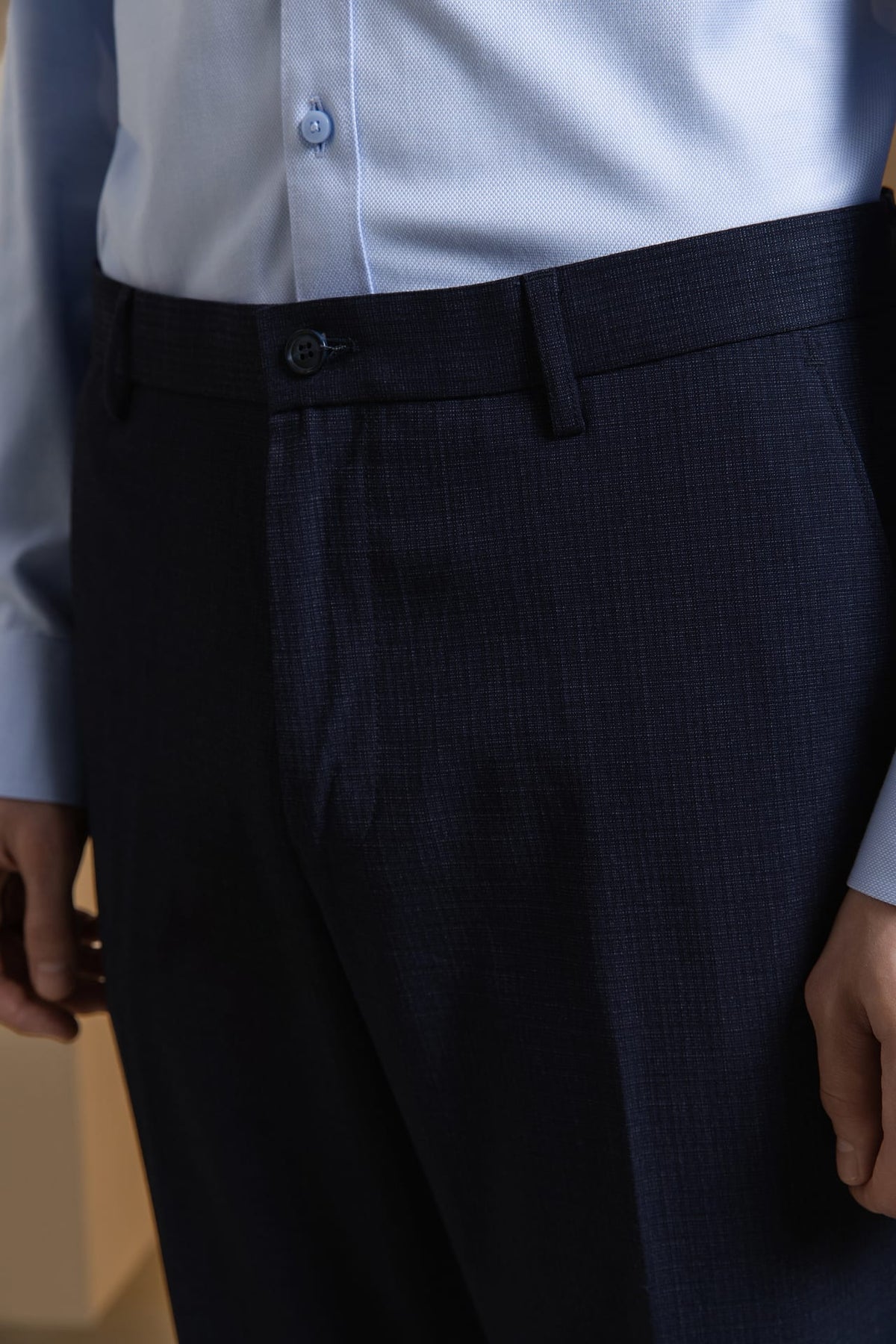 Quick Dry Wicking Texture Regular Fit Suit Pants