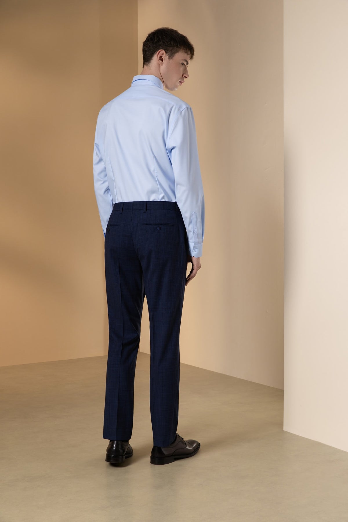 Anti-Bacterial Check Smart Fit Suit Pants