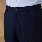 Anti-Bacterial Check Smart Fit Suit Pants