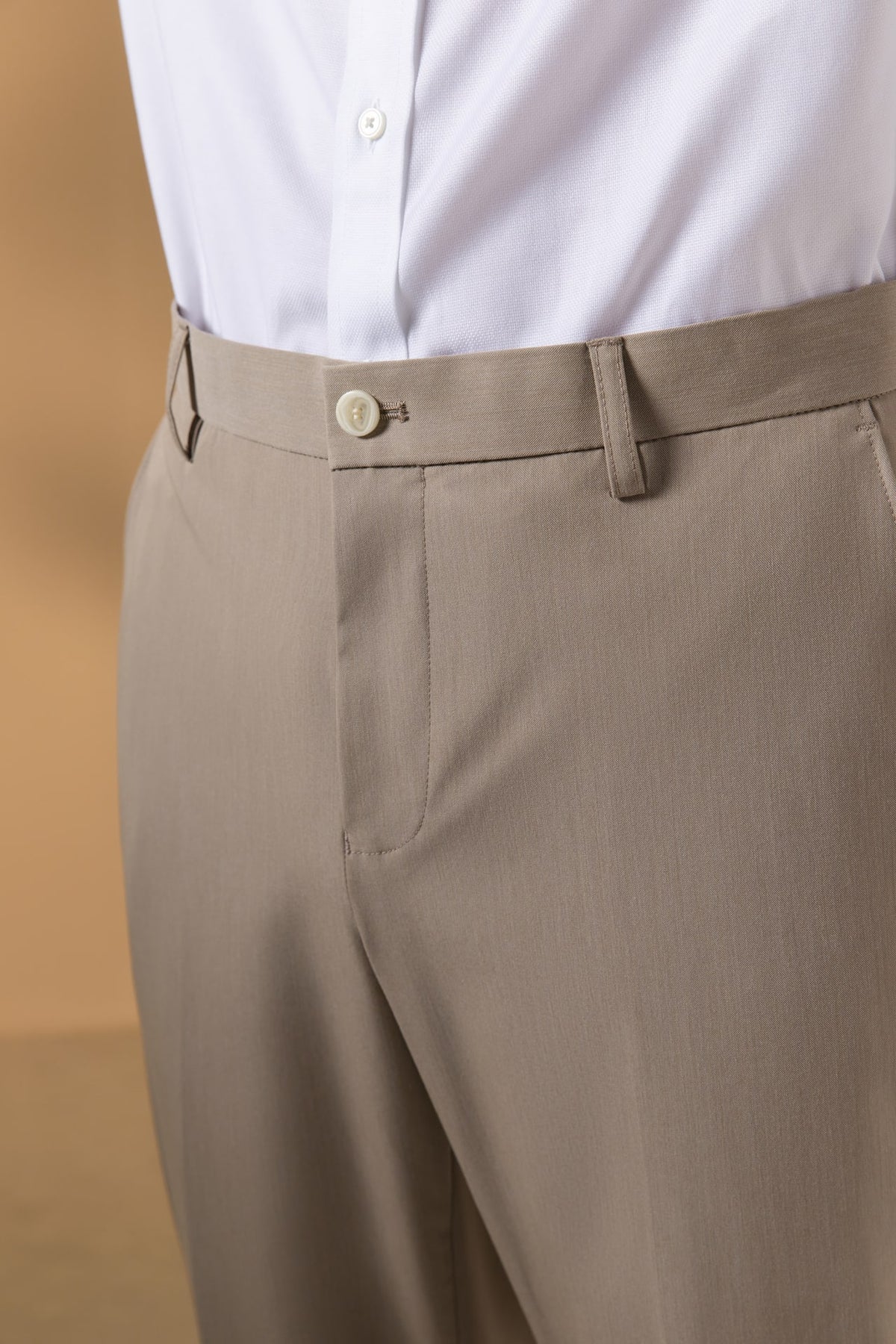Anti-Bacterial Nylon Blend Twill Tailored Fit Suit Pants
