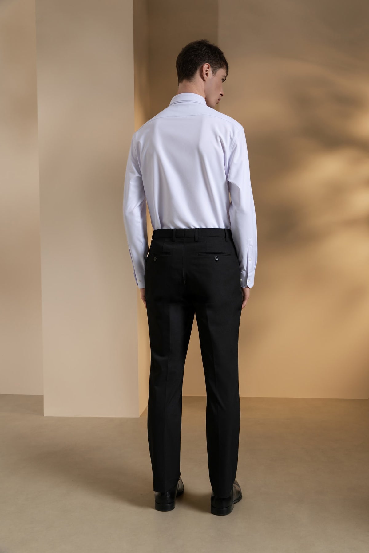Anti-Bacterial Nylon Blend Twill Tailored Fit Suit Pants