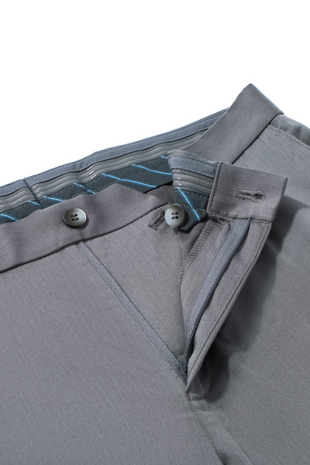 Wool Blend Twill Slim Fit Suit Pants
