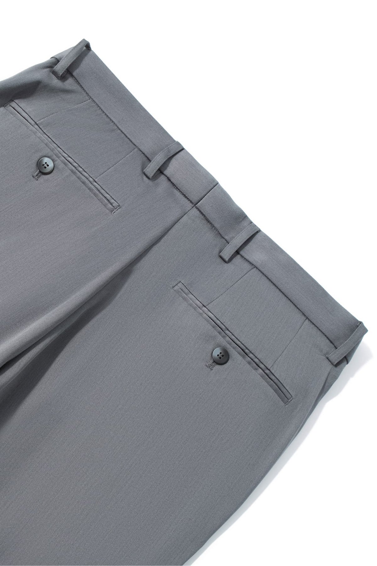 Wool Blend Twill Slim Fit Suit Pants