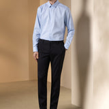 Wool Blend Twill Slim Fit Suit Pants