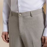 Linen Blend Texture Smart Fit Suit Pants