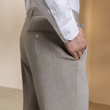 Linen Blend Texture Smart Fit Suit Pants