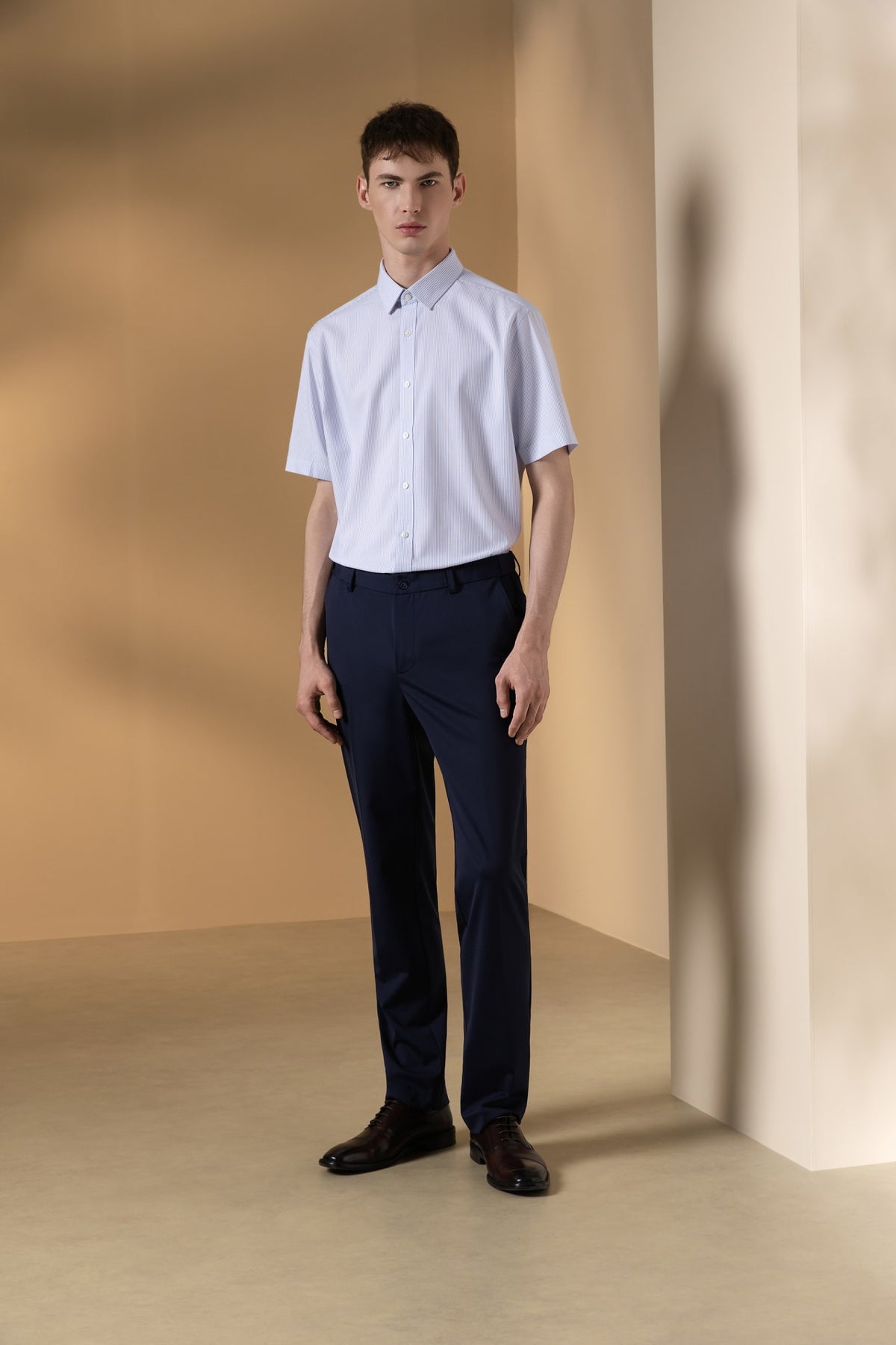 Cool Touch Multi-Way Stretch Knit Print Slim Fit Suit Pants