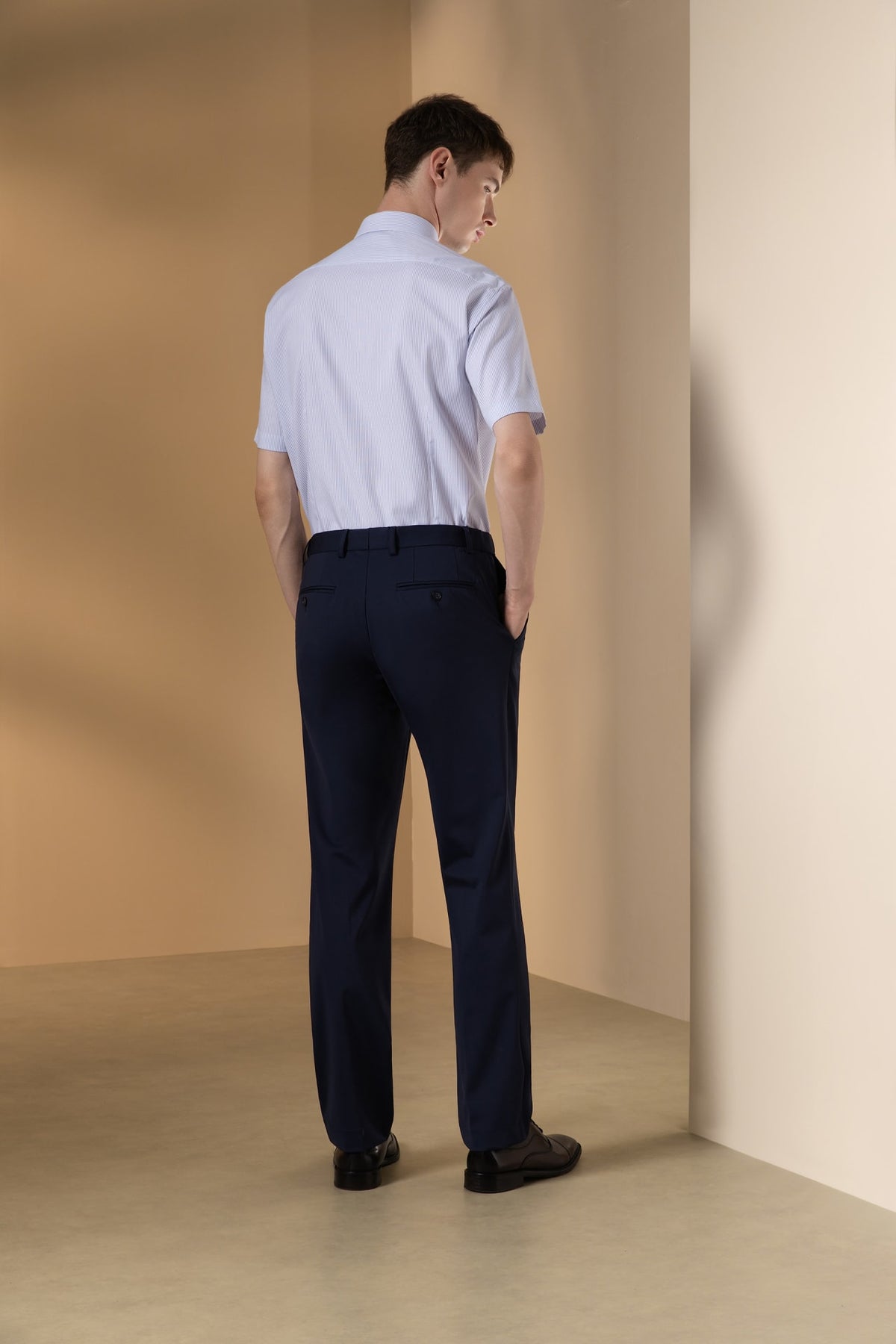 Cool Touch Multi-Way Stretch Knit Print Slim Fit Suit Pants