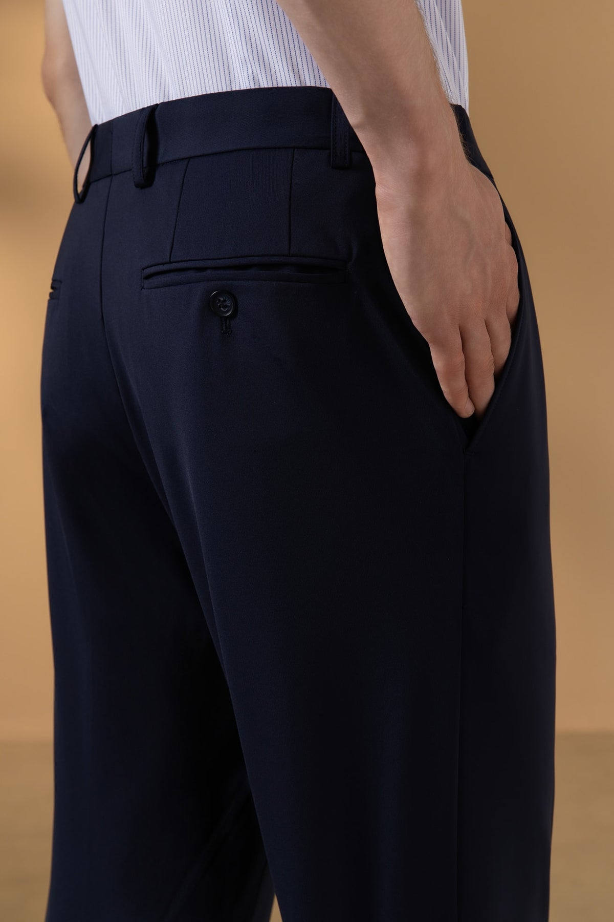 Cool Touch Multi-Way Stretch Knit Print Slim Fit Suit Pants