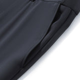 Cool Touch Multi-Way Stretch Knit Print Smart Fit Suit Pants with Hidden Elastic Waistband