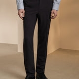 Anti-Bacterial Nylon Blend Texture Slim Fit Suit Pants