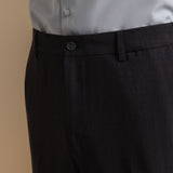 Anti-Bacterial Nylon Blend Texture Slim Fit Suit Pants