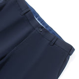 Anti-Bacterial Ottoman Texture Smart Fit Suit Pants with Hidden Elastic Waistband